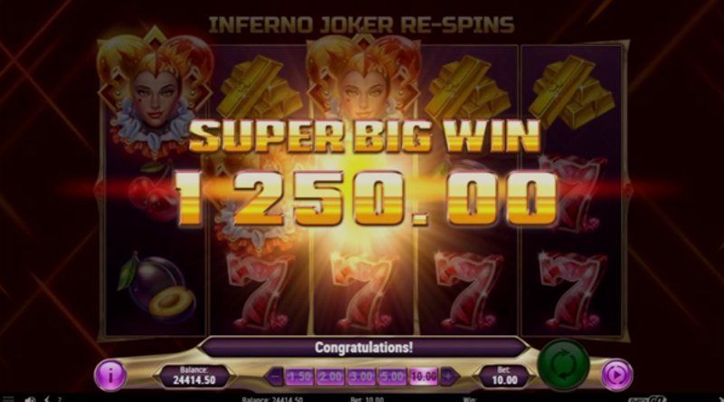 Играть Inferno Joker от Playn Go в казино 1Win