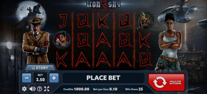 Играть Iron Sky от Play Pearls в казино 1Win