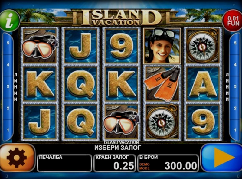 Играть Island Vacation от Ct Interactive в казино 1Win