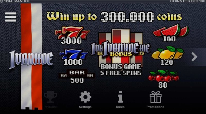 Играть Ivanhoe от Elk в казино 1Win
