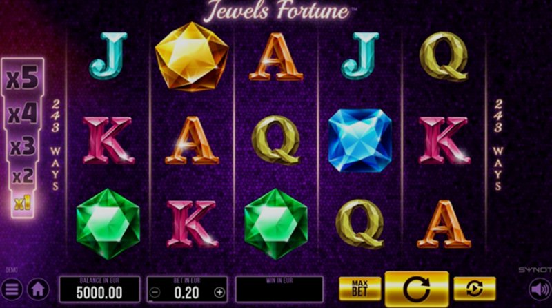 Играть Jewels Fortune от Synot в казино 1Win