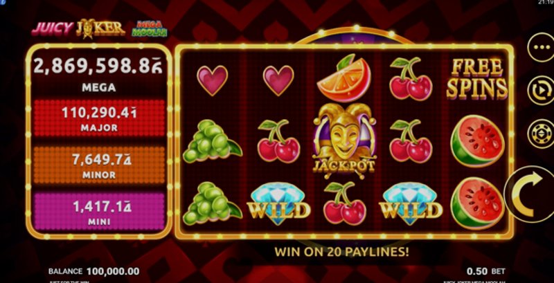 Играть Juicy Joker Mega Moolah от Mgplus в казино 1Win