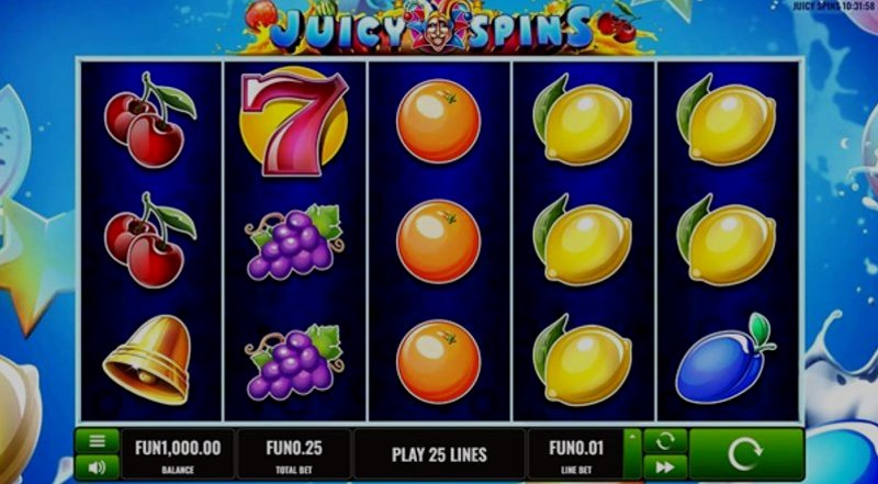 Играть Juicy Spins от Platipus в казино 1Win