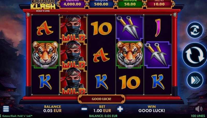 Играть Katana от Novomatic в казино 1Win