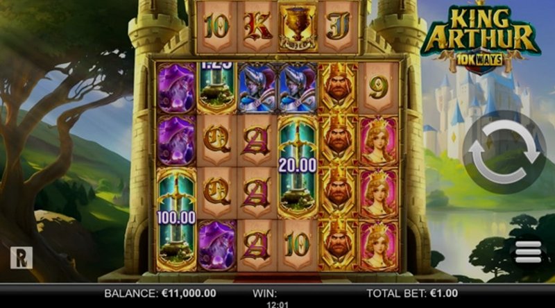 Играть King Arthur 10K Ways от Yggdrasil в казино 1Win