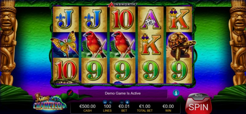 Играть King Chameleon от Ainsworthgame в казино 1Win