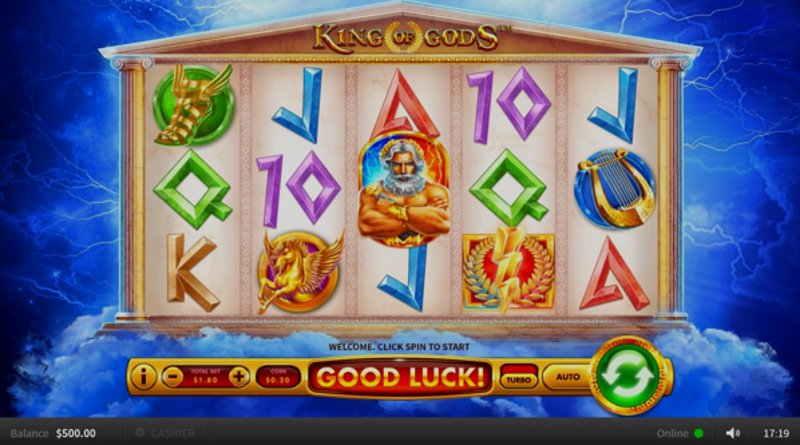 Играть King of Gods от Skywind в казино 1Win