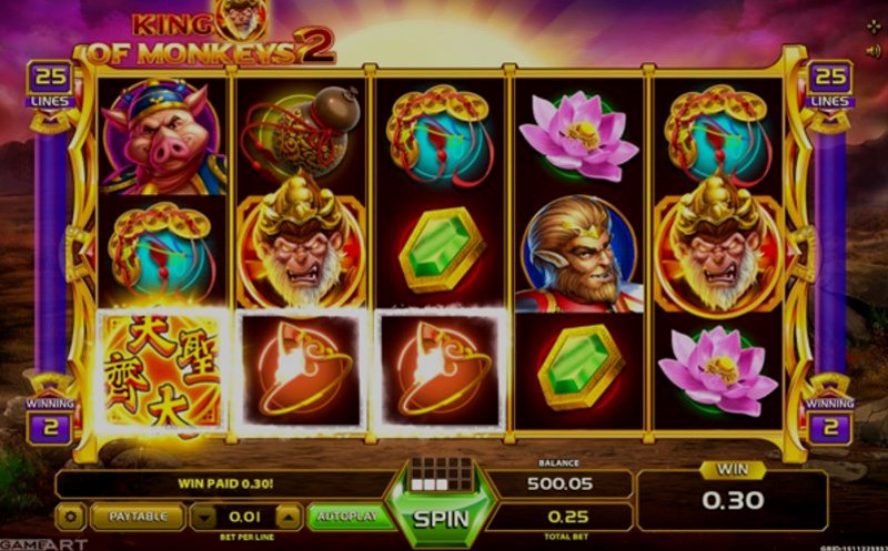 Играть King Of Monkeys от Gameart в казино 1Win