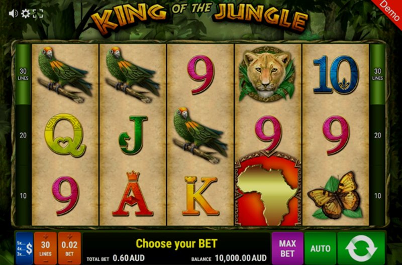Играть King of the Jungle от Gamomat в казино 1Win