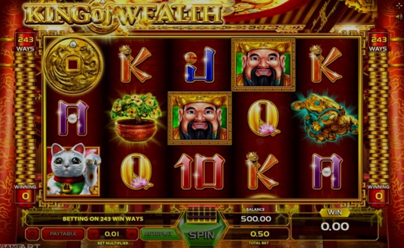 Играть King Of Wealth от Gameart в казино 1Win