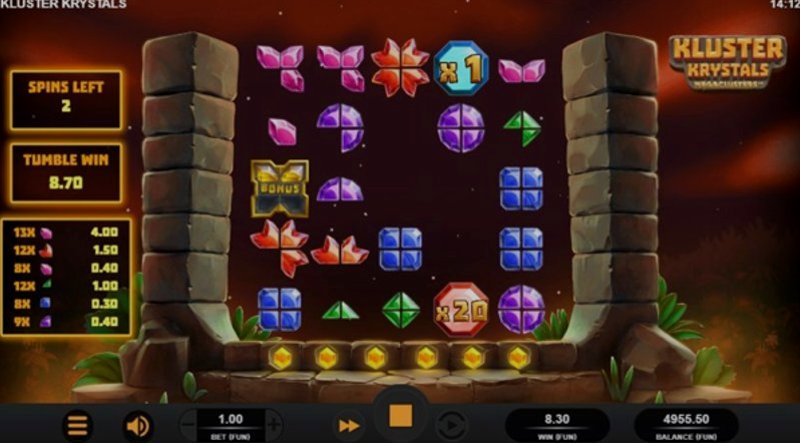 Играть Kluster Krystals Megaclusters в Latvia в казино 1Win