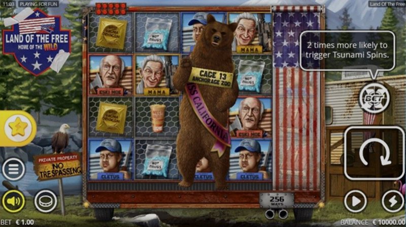 Играть Land of the Free от No Limit City в казино 1Win