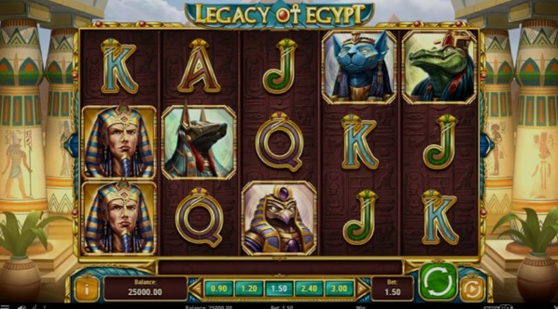 Играть Legacy of Egypt от Playn Go в казино 1Win