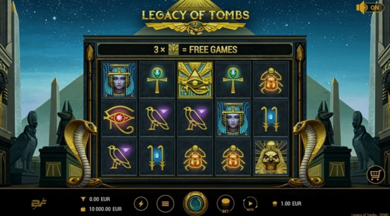 Играть Legacy Of Tombs от Bf Games в казино 1Win