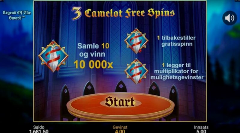 Играть Legend of the Sword от Games Global в казино 1Win