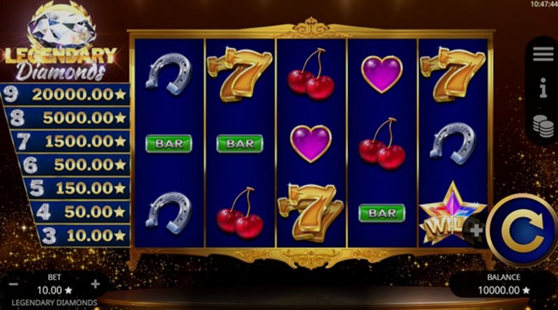 Играть Legendary Diamonds от Booming в казино 1Win