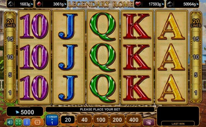 Играть Legendary Rome от Amusnet Interactive в казино 1Win
