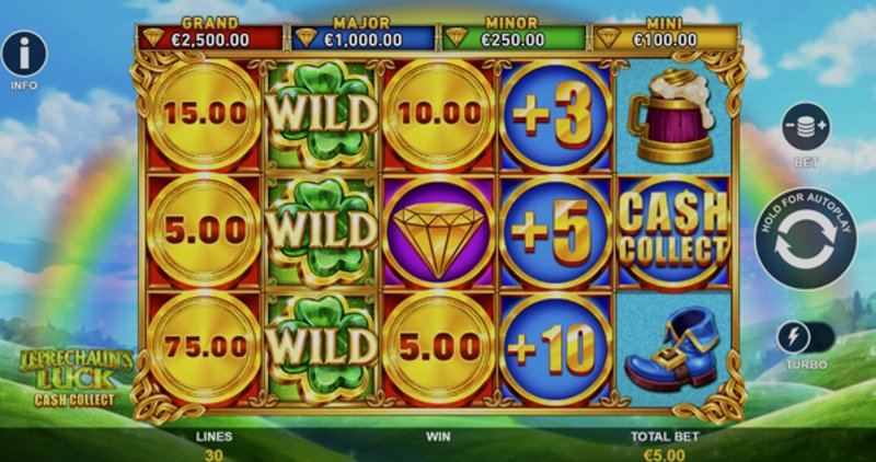 Играть Leprechauns Luck Cash Collect от Playtech в казино 1Win