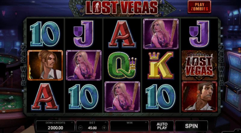 Играть Lost Vegas от Microgaming в казино 1Win