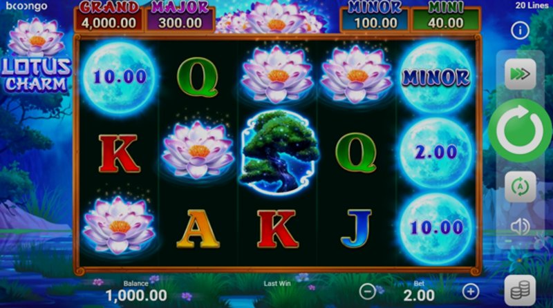 Играть Lotus Charm от Booongo в казино 1Win