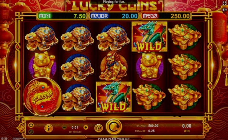 Играть Lucky Coins от Gameart в казино 1Win