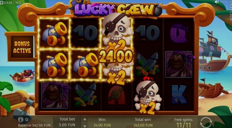 Играть Lucky Crew от Bgaming в казино 1Win