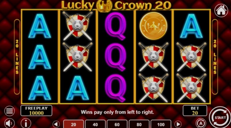 Играть Lucky Crown 20 от 1spin4win в казино 1Win