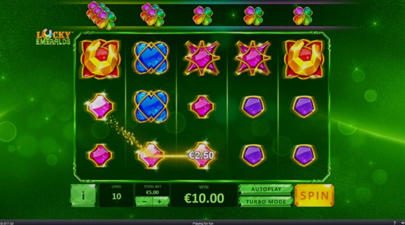 Играть Lucky Emeralds от Playtech в казино 1Win
