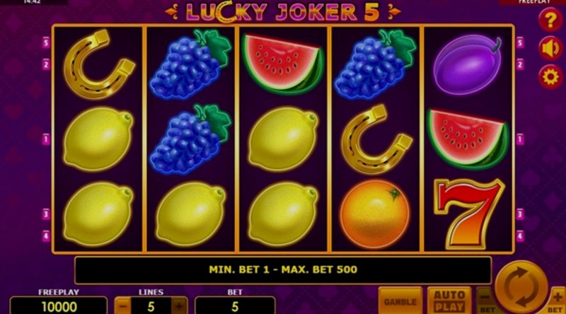 Играть Joker 5 от Synot в казино 1Win