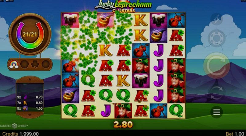 Играть Lucky Leprechaun Clusters от Microgaming в казино 1Win