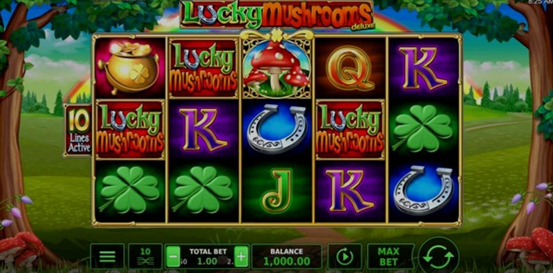 Играть Lucky Mushrooms Deluxe от Stakelogic в казино 1Win