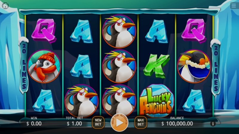 Играть Lucky Penguins от Kagaming в казино 1Win