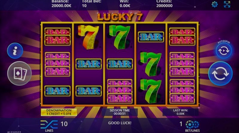 Играть Lucky Seven от Betsoft в казино 1Win