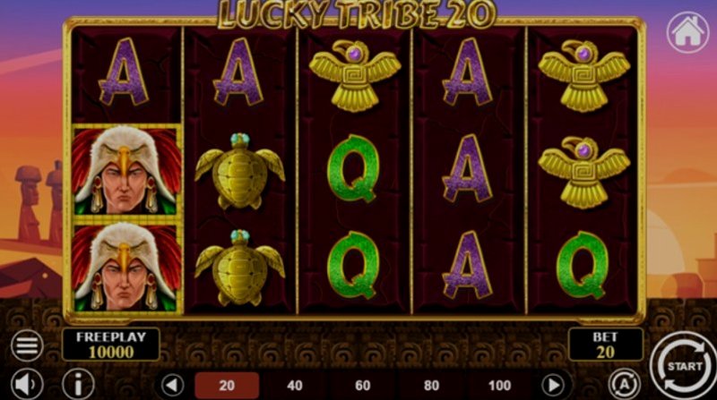 Играть Lucky Tribe 20 от 1spin4win в казино 1Win