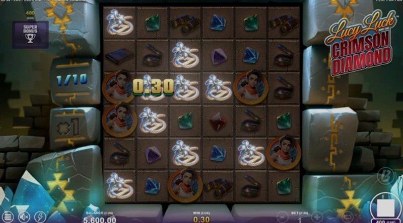 Играть Lucy Luck and the Crimson Diamond от Slotmill в казино 1Win
