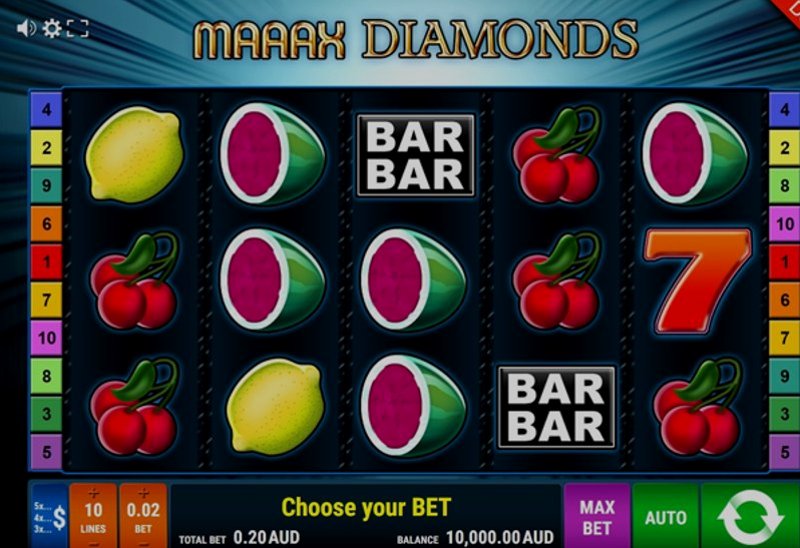 Играть Maaax Diamonds от Gamomat в казино 1Win