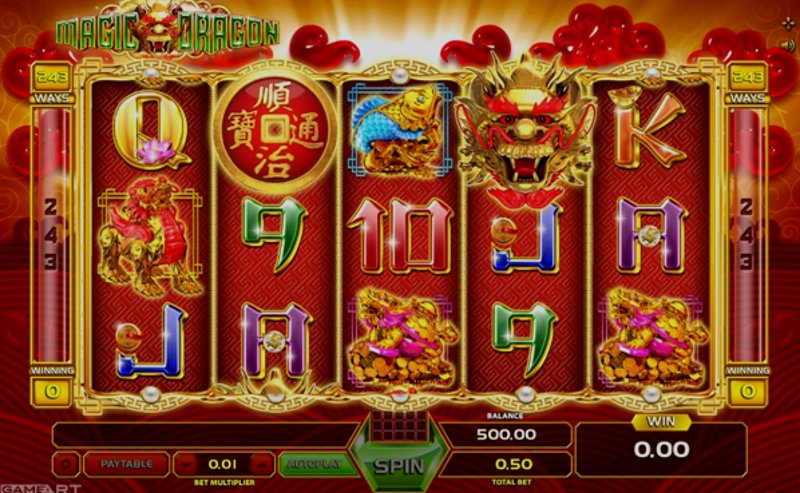 Играть Magic Dragon от Gameart в казино 1Win