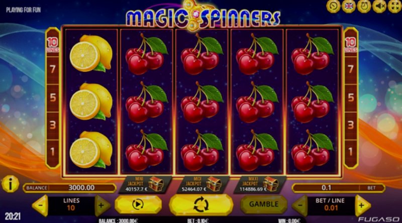 Играть Magic Spinners от Fugaso в казино 1Win