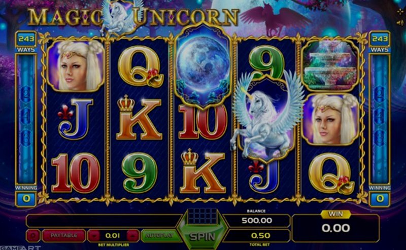 Играть Magic Unicorn от Gameart в казино 1Win