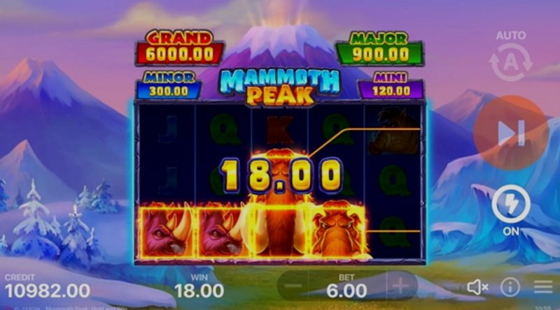 Играть Mammoth Peak: Hold and Win от Playson в казино 1Win
