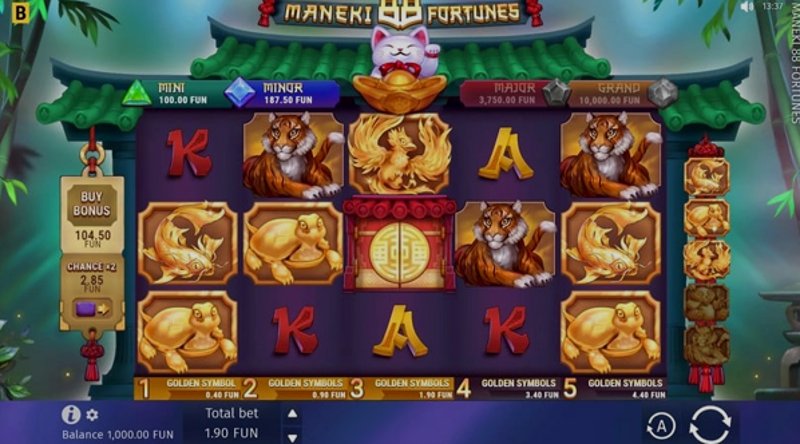 Играть Maneki 88 Fortunes от Bgaming в казино 1Win