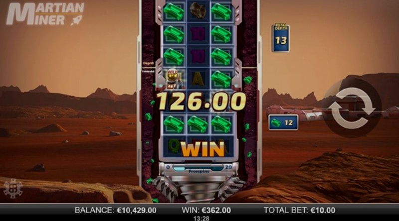 Играть Martian Miner Infinity Reels от Yggdrasil в казино 1Win