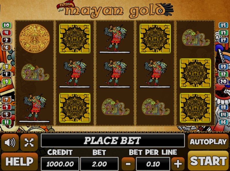 Играть Mayan Gold от 7777 Gaming в казино 1Win