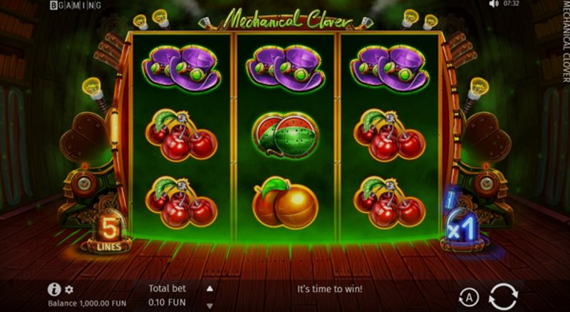 Играть Mechanical Clover от Bgaming в казино 1Win
