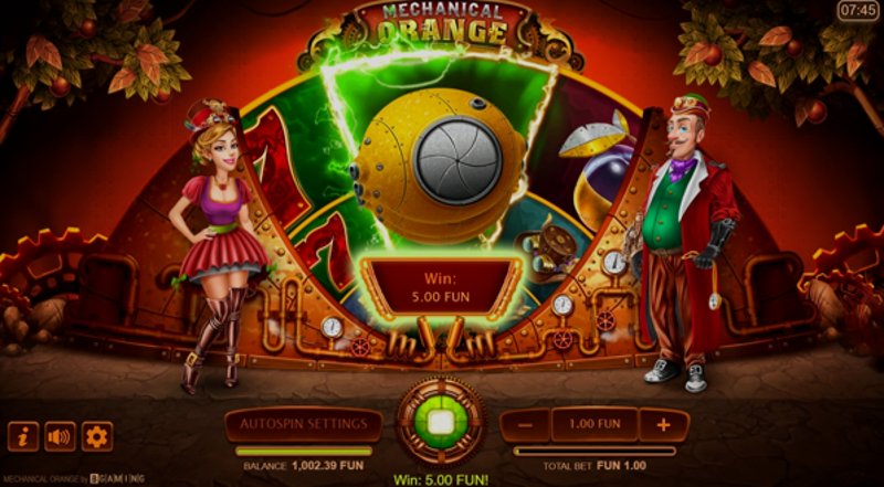 Играть Mechanical Orange от Bgaming в казино 1Win