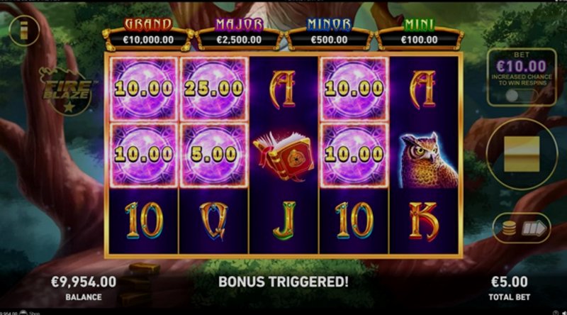 Играть Mega Fire Blaze: 3 Wizards от Playtech в казино 1Win