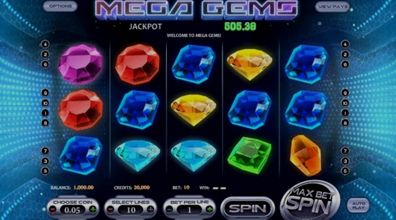 Играть Mega Gems от Betsoft в казино 1Win
