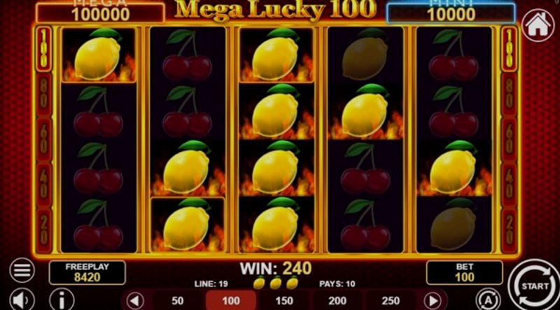 Играть Mega Lucky 100 от 1spin4win в казино 1Win