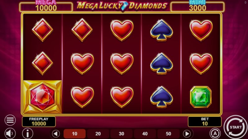 Играть Lucky Diamonds от Playn Go в казино 1Win
