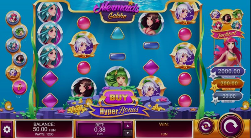 Играть Mermaids Galore от Kalamba в казино 1Win